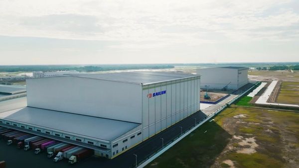 Aerial view of Sailun's Svay Rieng tire manufacturing facility in Cambodia.