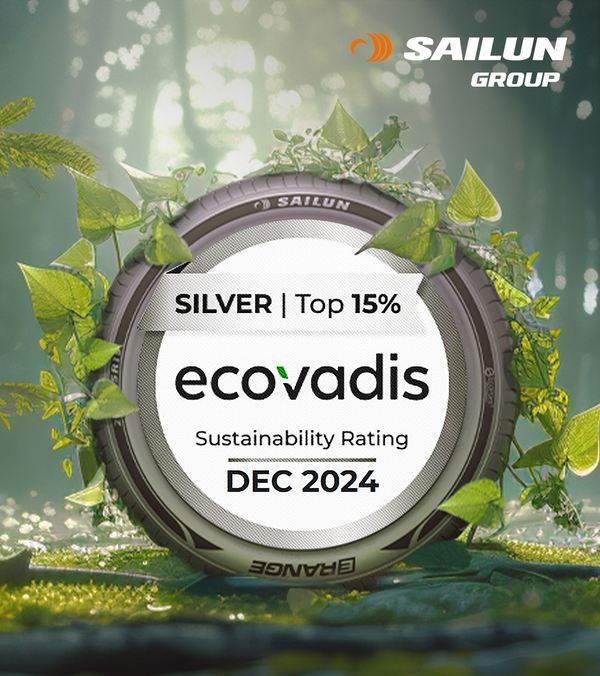 EcoVadis Silver Sustainability Rating badge awarded to Sailun Group.